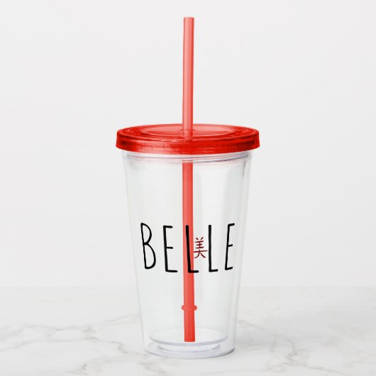 Belle Acryltrinkbecher (Vorderseite)