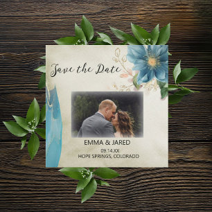 Belle Aquarell-Hochzeit Save the Date