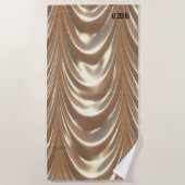 Belle Drape Elegante Muster Monogram Strandtuch (Vorderseite)