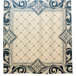 belle époque, art nouveau, viktorianisch, floral,  duschvorhang