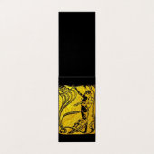 Belle Epoque, Art Nouveau, Vintag, Gold, Schwarz,  Visitenkarten (Außenseite Aufgefaltet)