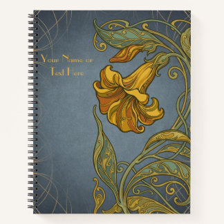Belle Époque Botanicals: Art Nouveau Allamanda Notizblock