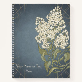 Belle Époque Botanicals: Art Nouveau Weißer Fliede Notizblock