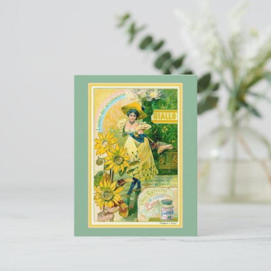 Belle epoque italienische Fleisch Extraktwerbung Postkarte (Stehend Vorderseite)