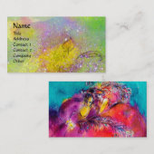 BELLE EPOQUE / LADIEN MIT FARBENFARBEN FEATHERS VISITENKARTE (Vorne/Hinten)