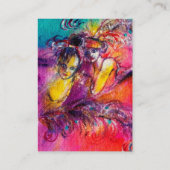 BELLE EPOQUE / LADIEN MIT FARBENFARBEN FEATHERS VISITENKARTE (Rückseite)