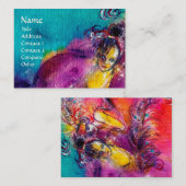 BELLE EPOQUE / LADIEN MIT FARBENFARBEN FEATHERS VISITENKARTE (Vorne/Hinten)