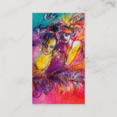 BELLE EPOQUE / LADIEN MIT FARBENFARBEN, rosa Visitenkarte (Rückseite)