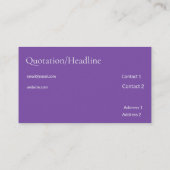 Belle Époque Muse in Purple no2 Visitenkarte (Rückseite)