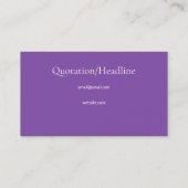 Belle Époque Muse in Purple Visitenkarte (Rückseite)