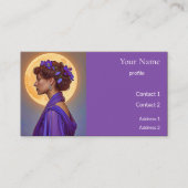 Belle Époque Muse in Purple Visitenkarte (Vorderseite)