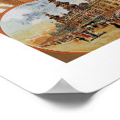 Belle Epoque Sommerstrand Reisen Blankenberge Poster (Ecke)