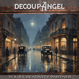 Belle Époque Street Lights - Decoupage - Seidenpapier