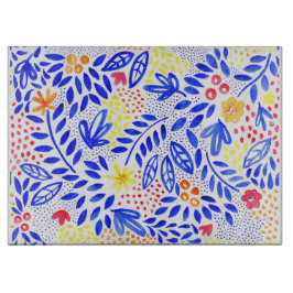 Belle Floral Glass Chopping Board Schneidebrett