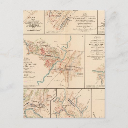 Belle Grove Schlacht Postkarte (Vorderseite)