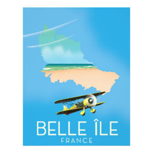 Belle Île, Frankreich Reiseplakat drucken. Fotodruck