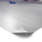 Belle in Blue Fotodruck (Ecke)