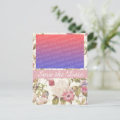 Belle Jardin Save the Date Postcard Postkarte (Stehend Vorderseite)