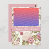 Belle Jardin Save the Date Postcard Postkarte (Vorne/Hinten)