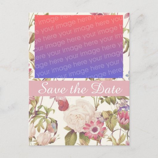 Belle Jardin Save the Date Postcard Postkarte (Vorderseite)