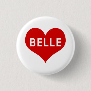 BELLE NAME Red Liebe Hefttasten Button