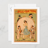 "Belle of New York" Musical Theater Poster Postkarte (Vorne/Hinten)