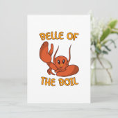 Belle of the Boil Crawfish Dankeskarte (Stehend Vorderseite)