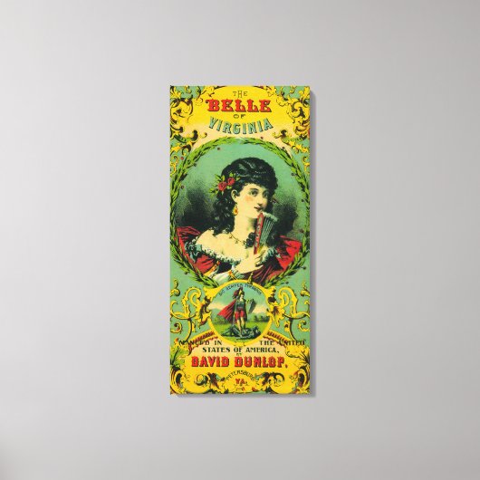 Belle of Virginia Tobacco Label Petersburg, VA Leinwanddruck (Vorderseite)