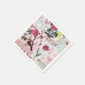 Belle Rose Pink Serviette (Ecke)