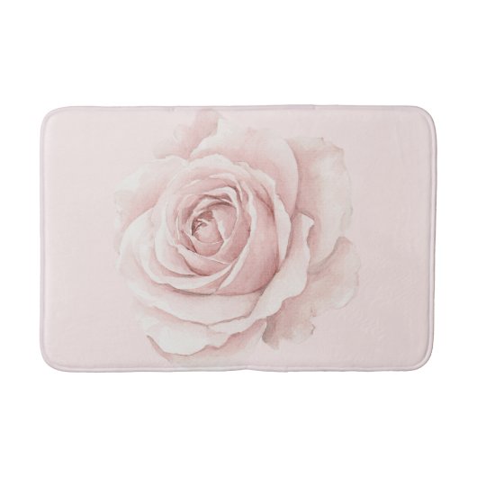 Belle Rose Schöne rosa Blume Badematte (Vorderseite)