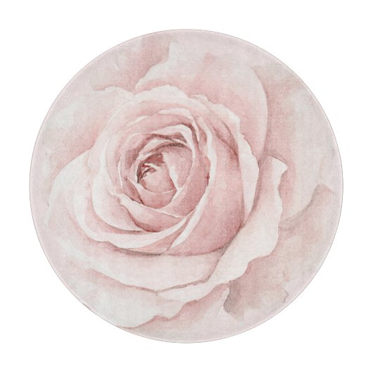 Belle Rose Schöne rosa Blume Schneidebrett (Vorderseite)