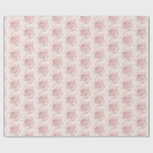 Belle Rose Schöne rosa Blumen Hochzeit Geschenkpapier (Flach)