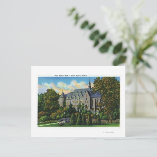 Belle Skinner Music Hall, Vassar Uni Postkarte (Stehend Vorderseite)