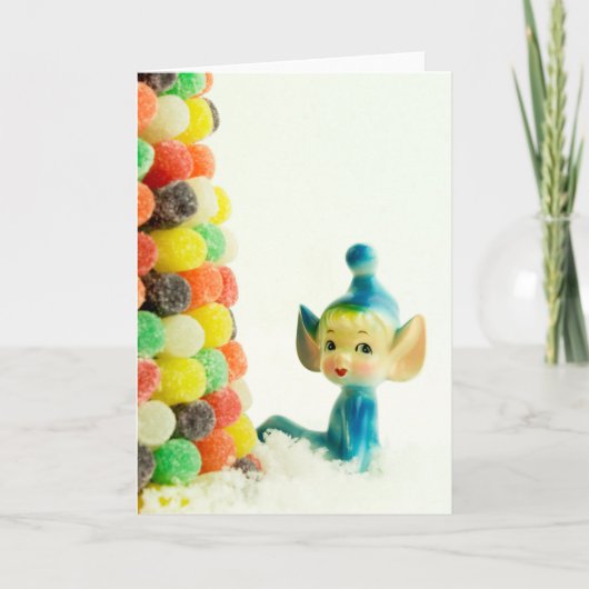 Belle the Pixie Elf Feiertagskarte (Vorderseite)
