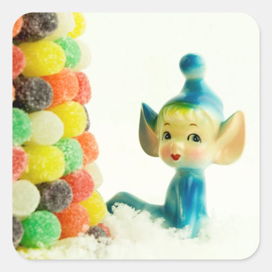 Belle the Pixie Elf Quadratischer Aufkleber (Vorderseite)