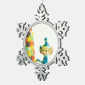 Belle the Pixie Elf Schneeflocken Zinn-Ornament (Rechts)