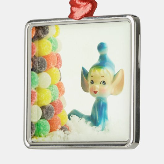 Belle the Pixie Elf Silbernes Ornament (Links)
