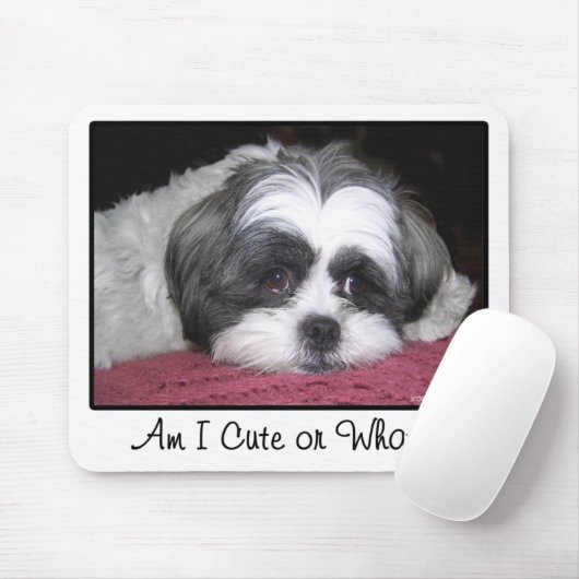 Belle The Shih Tzu Dog Mousepad (Mit Mouse)