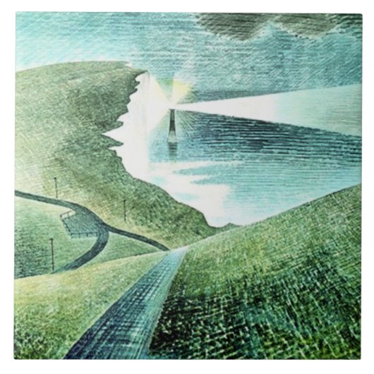 Belle Tout Lighthouse Beach Head Fliese (Vorderseite)