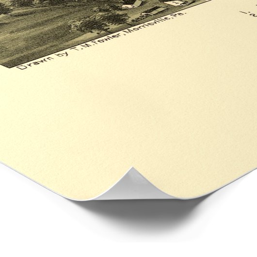 Belle Vernon, PA Panoramic Map - 1902 Poster (Ecke)