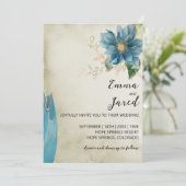 Belle Watercolor Hochzeit Einladung (Stehend Vorderseite)