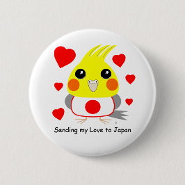 BelleBelle (Cockatiel/Vogel) Liebe nach Japan Button