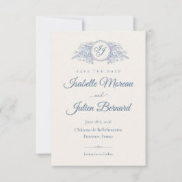 Bellefontaine – Französisch Blau Hochzeit Save the Date
