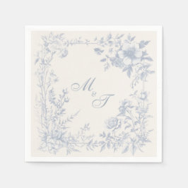Bellefontaine – Französisch Blaue Hochzeitstücher Serviette