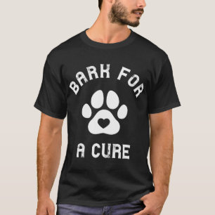 Bellen für eine Heilung Pfotenabdruck Hundekrebs T T-Shirt