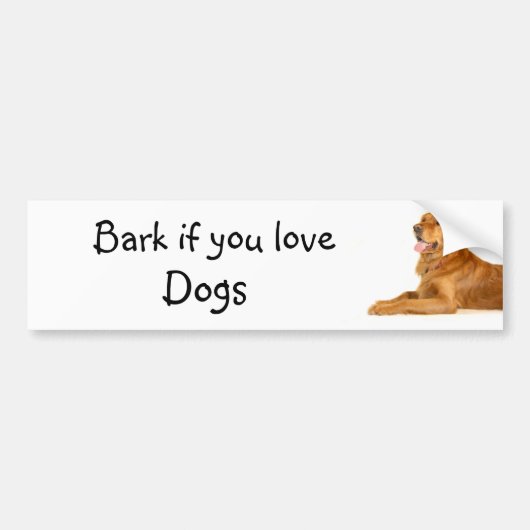 Bellen Sie, wenn Sie Hunde Liebe Autoaufkleber (Vorne)