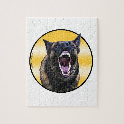 Bellender Belgier Malinois "Maligator " Puzzle (Vertikal)