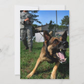 Bellender Schäferhund Einladung (Rückseite)