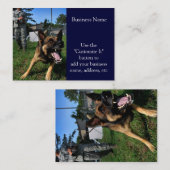 Bellender Schäferhund Visitenkarte (Vorne/Hinten)