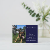 Bellender Schäferhund Visitenkarte (Stehend Vorderseite)